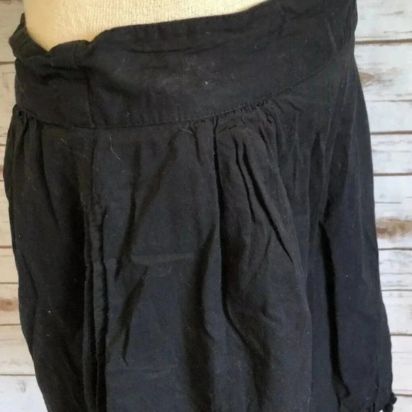 ADRIENNE VITTADINI Women Fully Lined Pom-Pom Hem Cotton Pockets Black Skirt Sz 6 - Picture 5 of 11